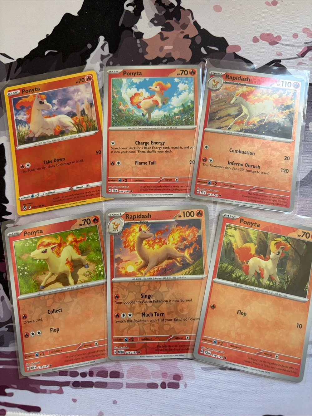 Ponyta & Rapidash Evolution Lot | 6 Holo Reverse Holo Pokémon Cards ✨5/$25✨